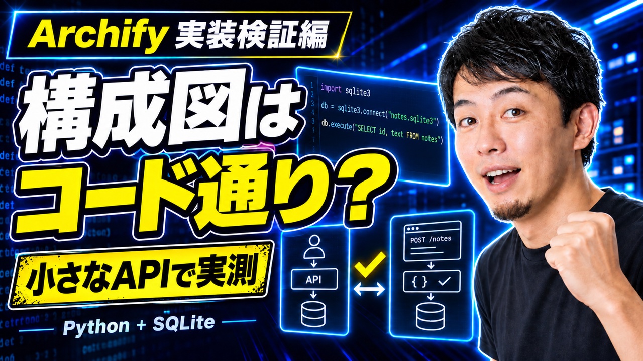 前回記事：小さなAPIを実装してArchifyの構成図をコードと照合してみた