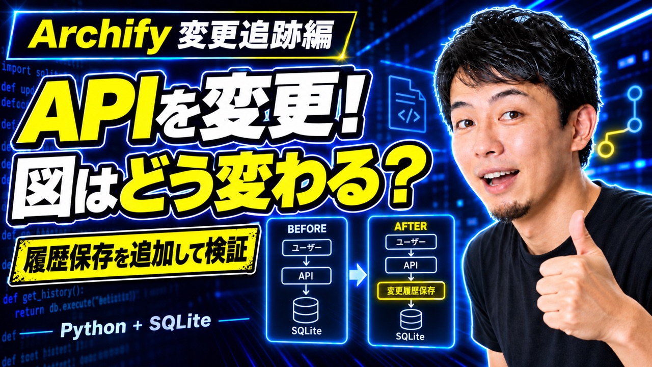 前回記事：メモAPIに履歴保存を追加してArchifyの図の差分を追ってみた